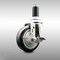 Service Caster 4 Inch 316SS Black Polyurethane Swivel 1-1/4 Inch Expanding Stem Caster Brake SCC-SS316EX20S414-PPUB-BLK-TLB-114 - alternate 4